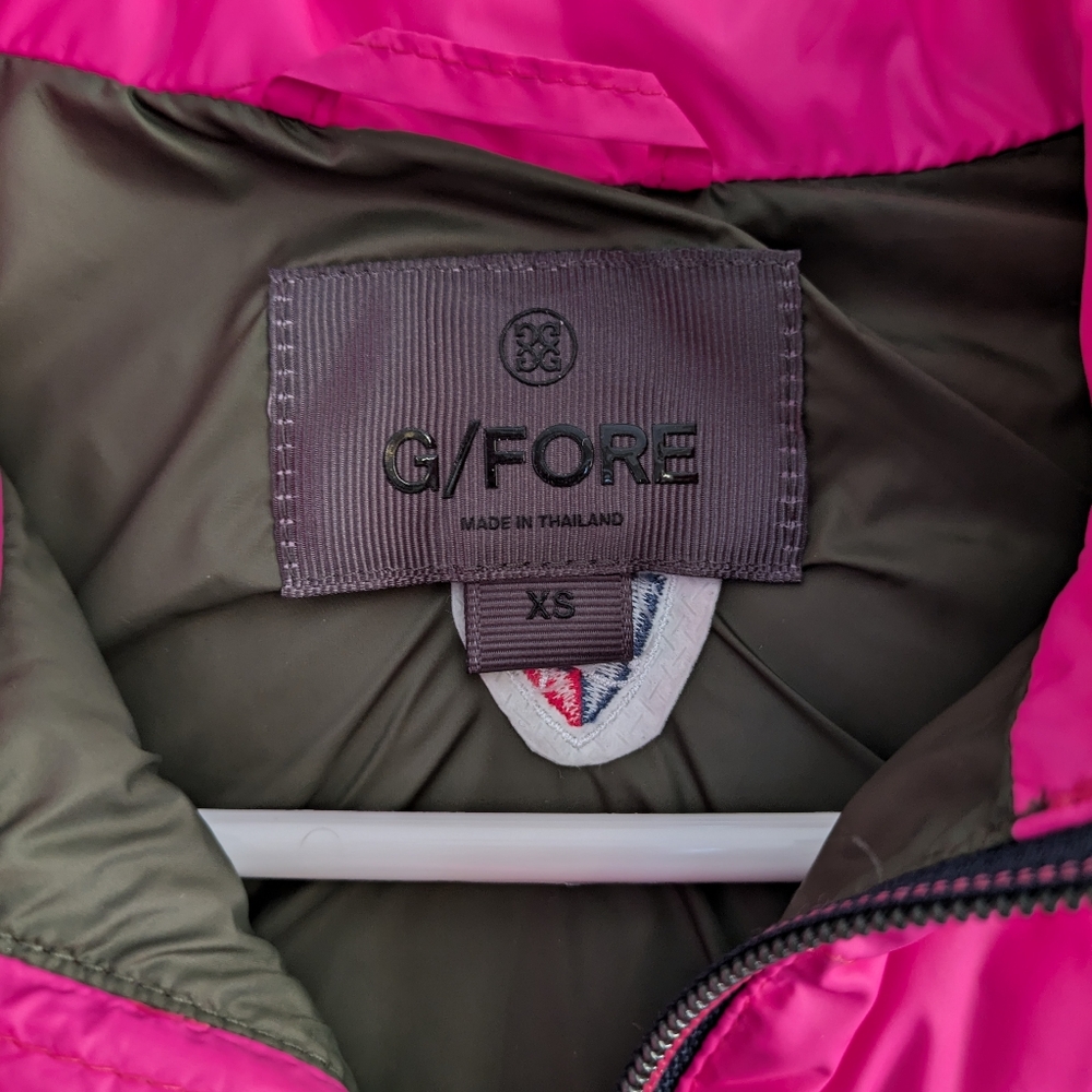 G/Fore women's color block puffer vest size XS golf athleisure outdoors hiking - Picture 2 of 9